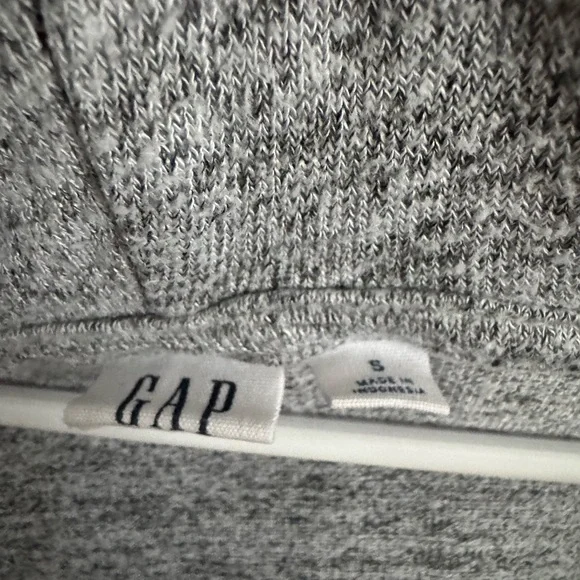 GAP Gray Cardigan Sweater Long Open Front with Hood - Picture 3 of 4